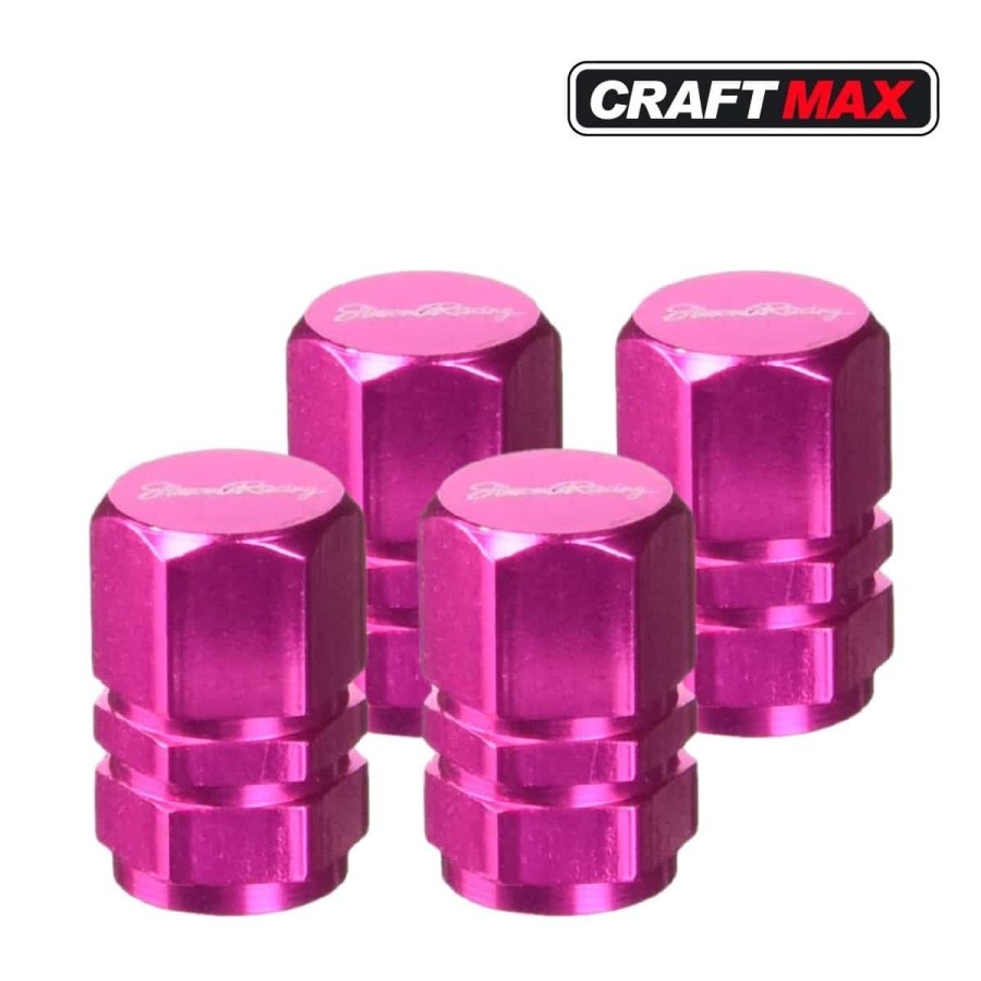 CRAFTMAX®-babe-Auto-Ventilkappen-Abdeckung-Aluminium-pink-rosa