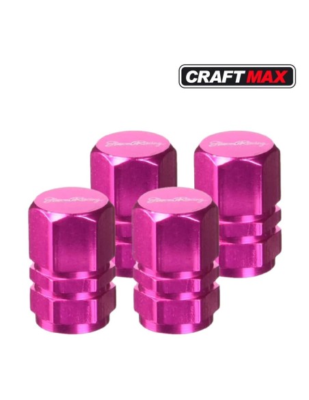 CRAFTMAX®-babe-Auto-Ventilkappen-Abdeckung-Aluminium-pink-rosa