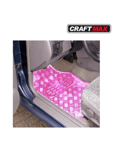 CRAFTMAX-Auto-Universal-Gummi-Fussmatten-in-ALU-Riffelblechoptik-pink-rosa-2