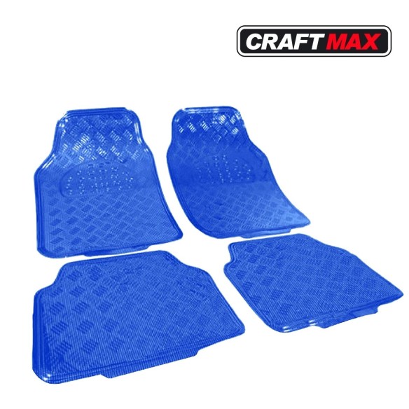 CRAFTMAX-Auto-Universal-Gummi-Fussmatten-in-ALU-Riffelblechoptik-blau