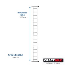 craftmax-longrange-solid-mehrzweckleiter-3-in-1-klapp-bock-und-schiebeleiter-540cm-4x4-sprossen-aluminium 2