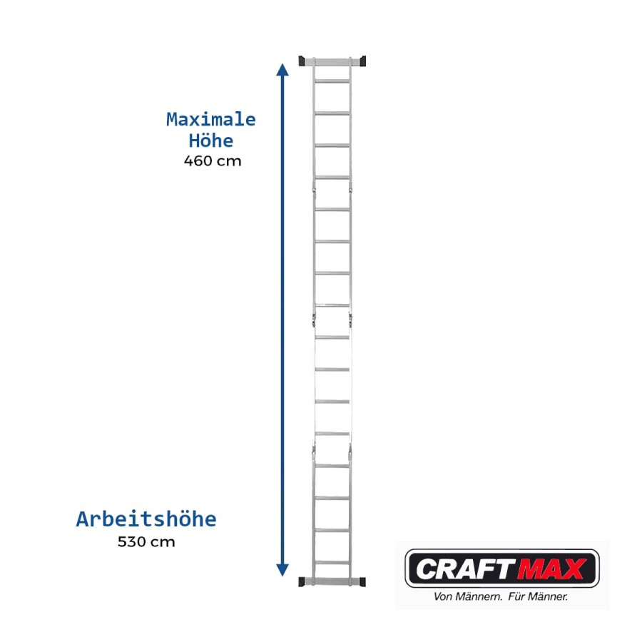CraftMax-Longrange-Solid-Mehrzweckleiter-Teleskopleiter-Bauleiter-540cm-ladder-stability