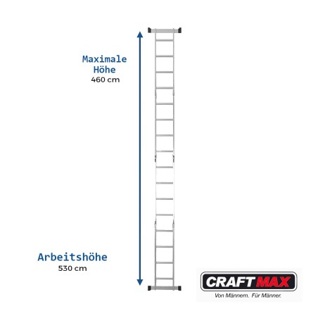 CraftMax-Longrange-Solid-Mehrzweckleiter-Teleskopleiter-Bauleiter-540cm-ladder-stability