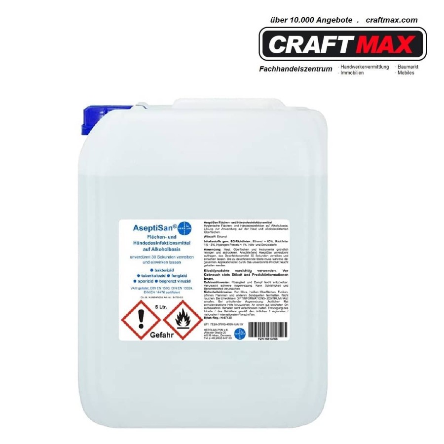 CRAFTMAX-Antisept-Desinfektionsmittel-Klinik-Arztpraxis-5-Lieter
