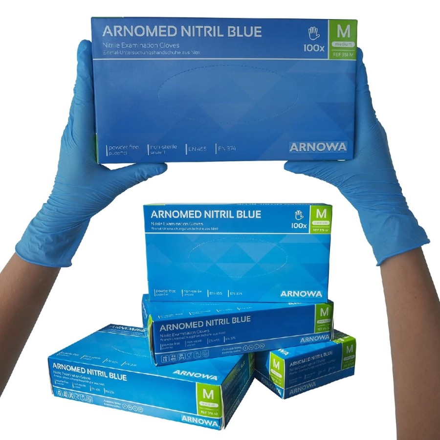 ARNOMED-Nitril-Einweghadschuhe-blau-M