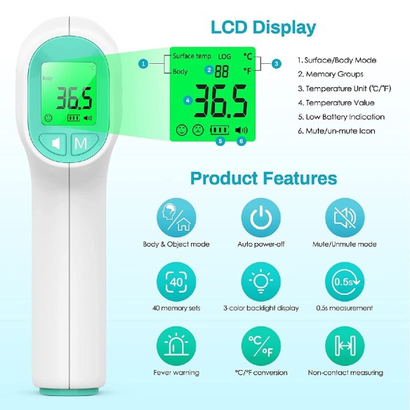 CRAFTMAX-Infarot-Fieberthermometer-Digital
