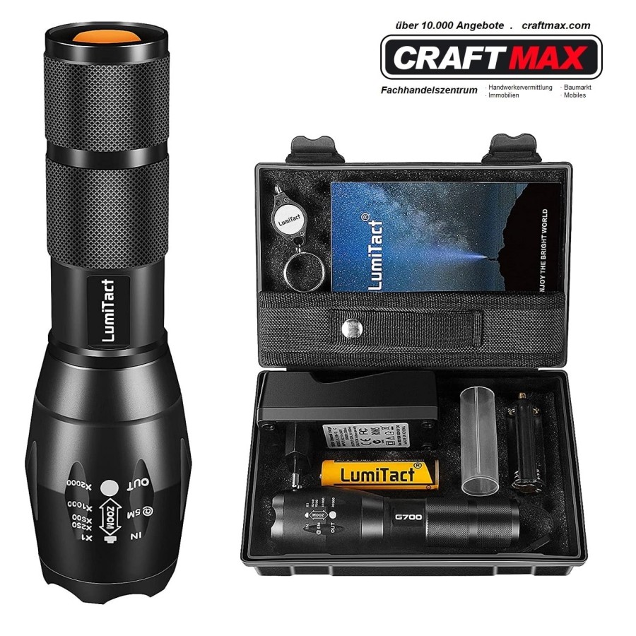 CRAFTMAX-Taktische-Taschenlampe-Zoom-Stroboskop