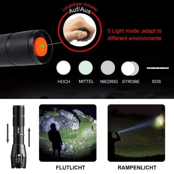 CRAFTMAX-Taktische-LED-Lampe-Zoom-Stroboskop-3