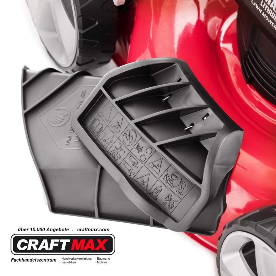 CRAFTMAX®-65Volt-POWER-Lithium-4Amp.-kabelloser-Batterie-Profi-Rasenmaeher-560mm-Schnittbreite