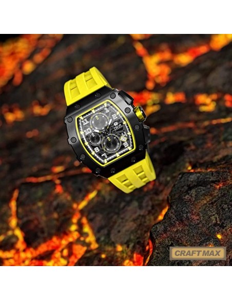 CRAFTMAX-TsarBomba-TB-8204SGLZHX-Luxus-Herrenuhr-mit-Automatik-Uhrwerk-Saphirglas-Super-Luminous-Silikonband-5ATM-Wasserdicht-ne