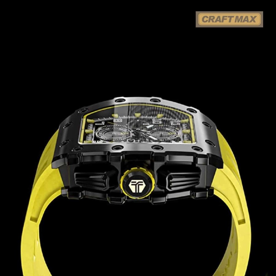 CRAFTMAX-TsarBomba-TB-8204SGLZHX-Luxus-Herrenuhr-mit-Automatik-Uhrwerk-Saphirglas-Super-Luminous-Silikonband-5ATM-Wasserdicht-ne