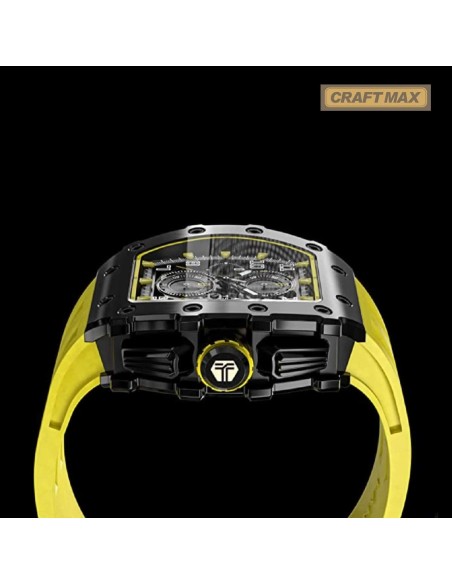 CRAFTMAX-TsarBomba-TB-8204SGLZHX-Luxus-Herrenuhr-mit-Automatik-Uhrwerk-Saphirglas-Super-Luminous-Silikonband-5ATM-Wasserdicht-ne