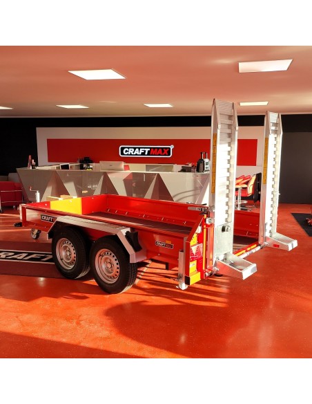 CRAFTMAX-MEGA-Baumaschinentransporter-3000Kg-Schaufelauflage-schwenkbaren-Auffahrrampen-2730kg-Nutzlast-6