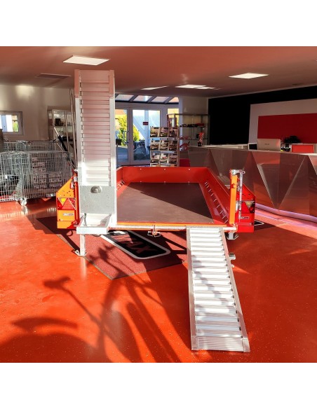 CRAFTMAX-MEGA-Baumaschinentransporter-3000Kg-Schaufelauflage-schwenkbaren-Auffahrrampen-2730kg-Nutzlast-19