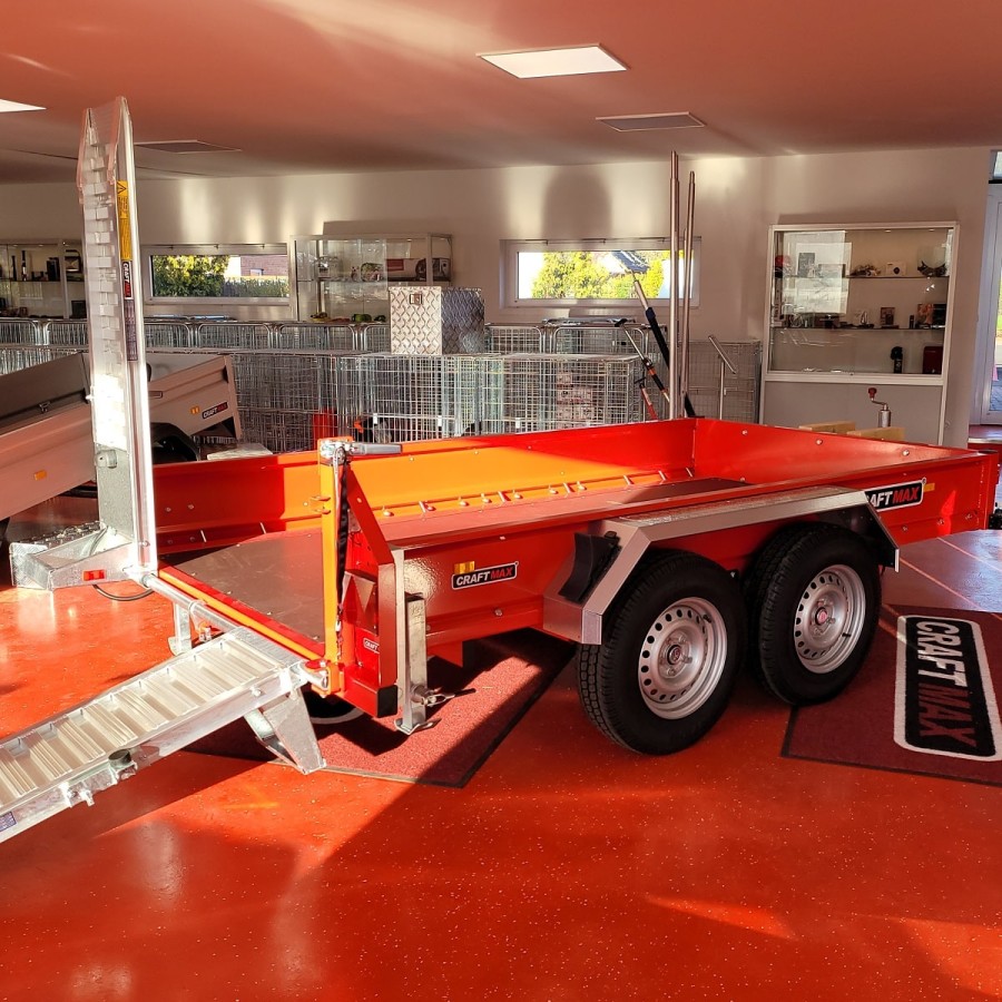 CRAFTMAX-MEGA-Baumaschinentransporter-3000Kg-Schaufelauflage-schwenkbaren-Auffahrrampen-2730kg-Nutzlast-21