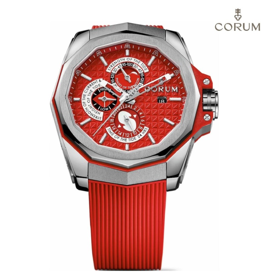 CORUM-Admirals-Cup-Ac-one-45-Tides-Herren-45mm-Automatikwerk-Uhr-rot