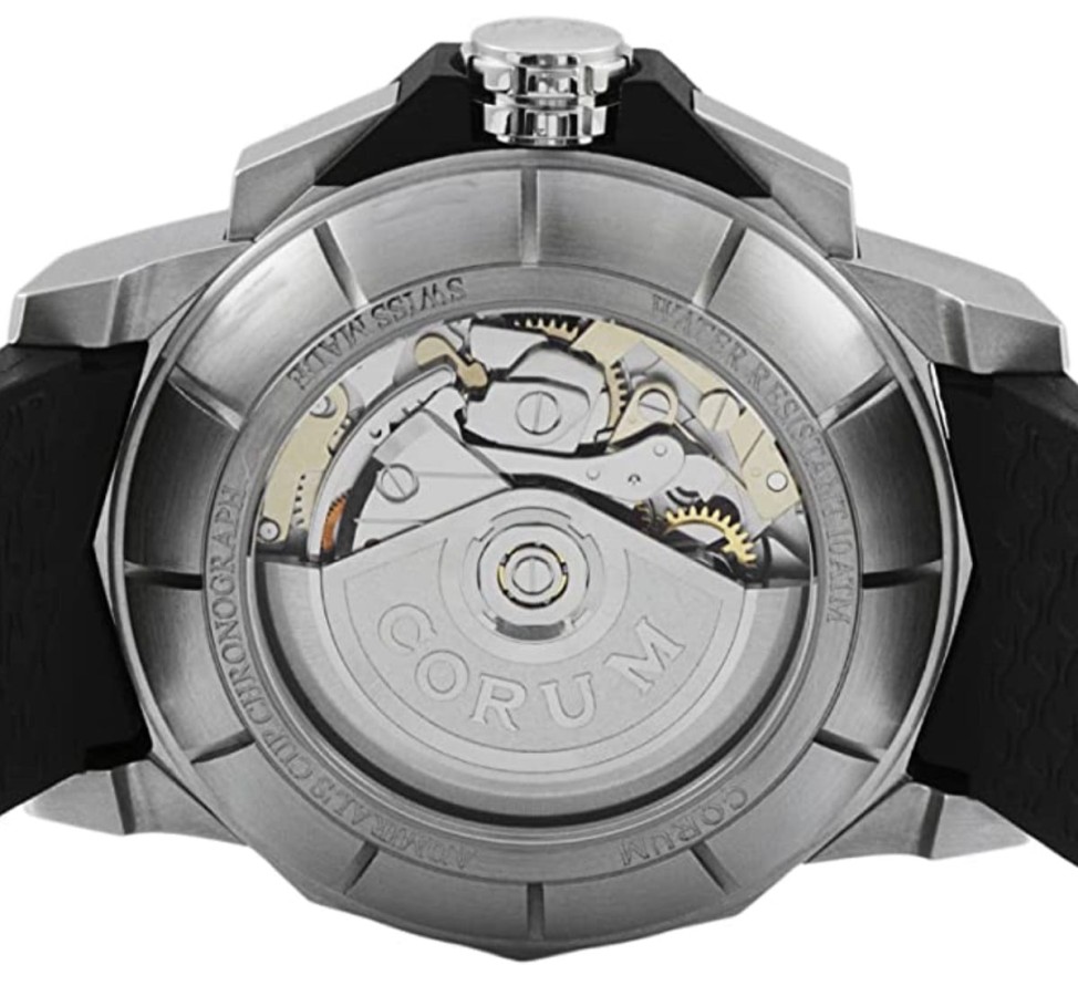 CORUM-Admirals-Cup-Ac-one-45-Tides-Herren-45mm-Automatikwerk-Uhr-Glasboden