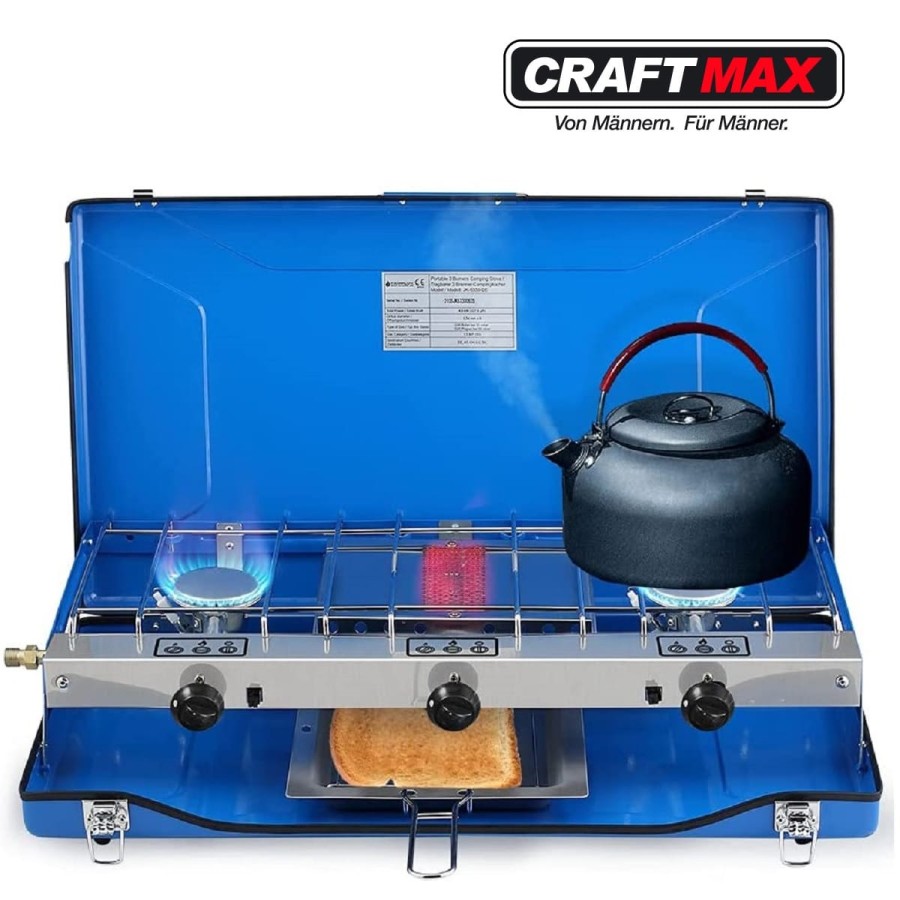 CRAFTMAX-Luxus-mobiler-Gaskocher-3-flammig-Propan-blau