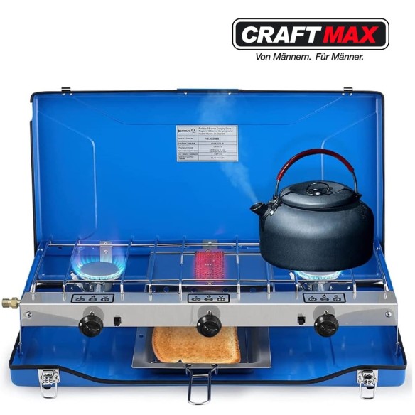 CRAFTMAX-Luxus-mobiler-Gaskocher-3-flammig-Propan-blau
