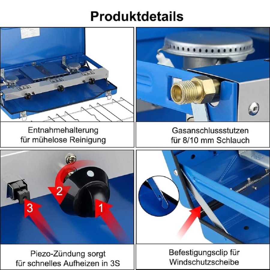 CRAFTMAX-Luxus-mobiler-Gaskocher-3-flammig-Propan-Piezo-Zuendung