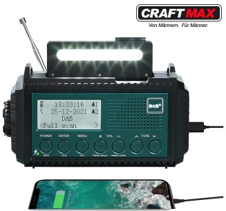 Kurbelradio-DABUKW-mit-5000mAh-Akku-Wiederaufladbare-Tragbare-Solar-Radio-mit-Taschenlampe-Leselicht-DABFM-Dynamo-Baustellenradi