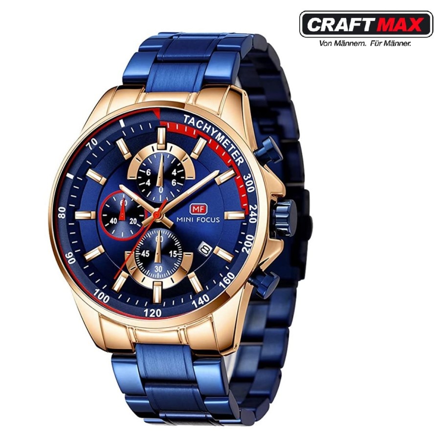 CRAFTMAX-MF-mini-Focus-Herrenuhr-blau-gold
