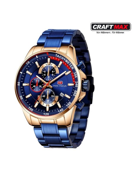 CRAFTMAX-MF-mini-Focus-Herrenuhr-blau-gold