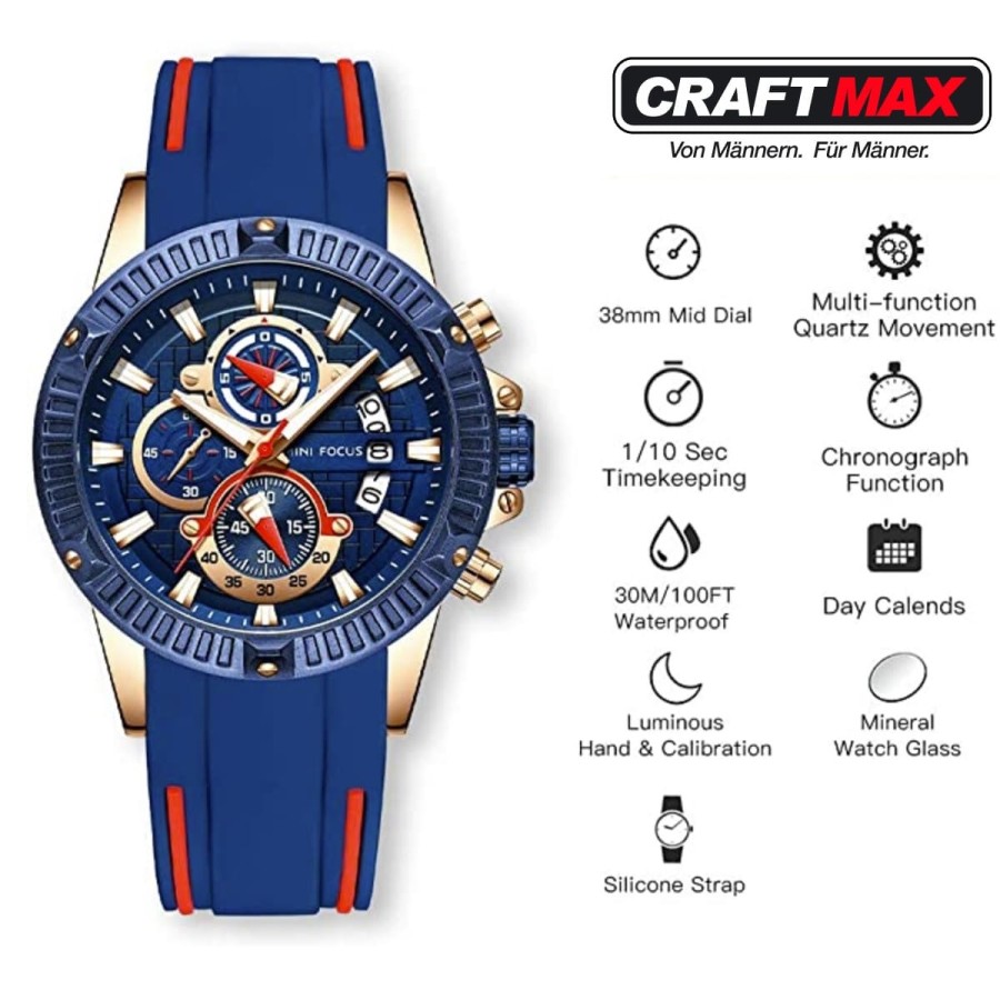 CRAFTMAX-Herren-Chronograph-blau-rot-gold-beste