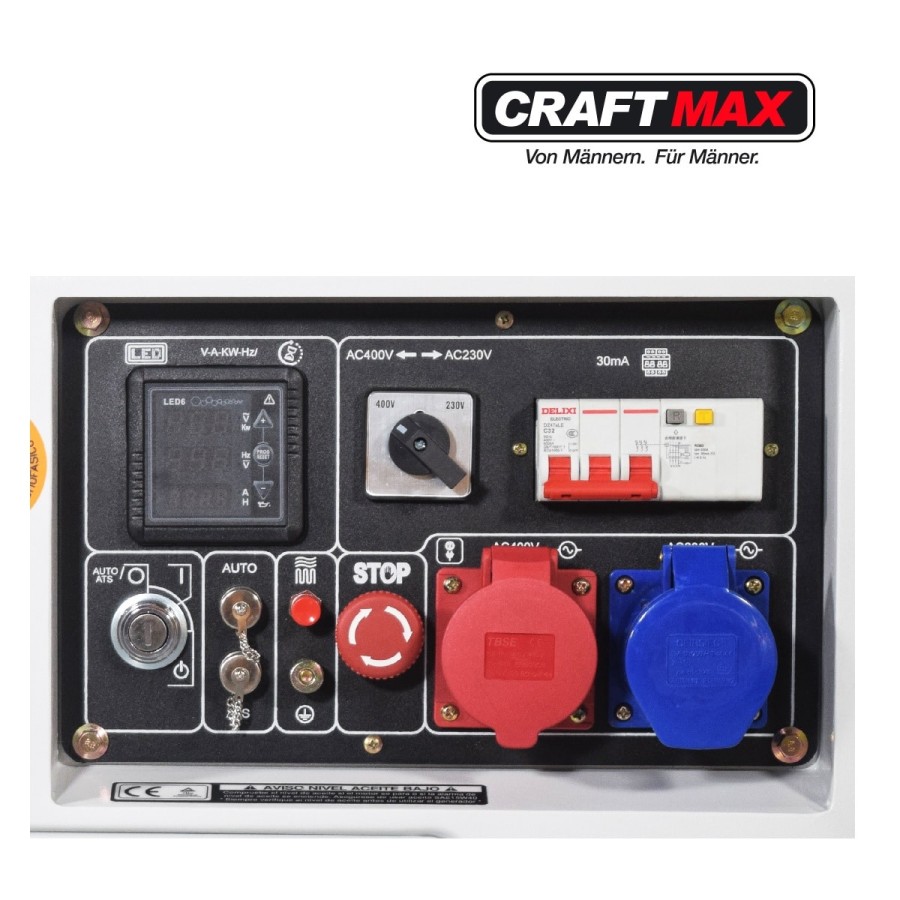 CRAFTMAX-8-kVA-Diesel-Stromaggregat-schallisoliert-400V-230V-12V-Elektrostarter-AVR-Regelung-fahrbar-6