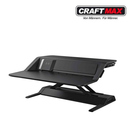 CRAFTMAX®-Monitorstaender-hoehenverstellbar-USB-Anschluesse-Handy-Auflage-Ladegeraet-im-Sitzen-oder-Stehen-4