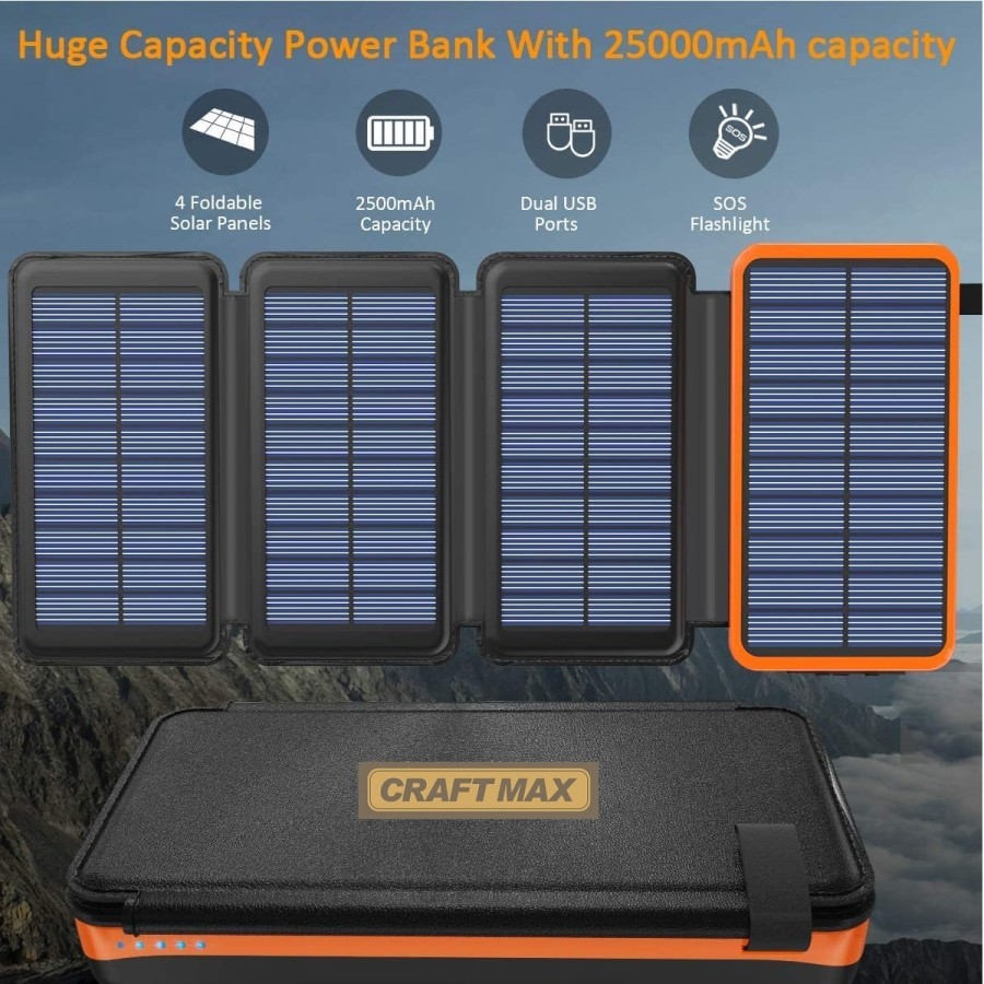 CRAFTMAX-Solar-Powerbank-25.000mAh-Ladegeraet-fuer-Smartphones-3