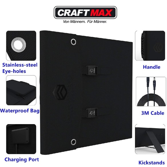 CRAFTMAX-mobiles-faltbares-Solar-Panel-60W-Ladegeraet-fuer-Laptop-Handy-5