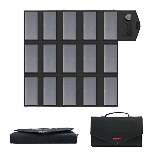CRAFTMAX-mobiles-faltbares-Solar-Panel-100W-Ladegeraet-fuer-Solargeneratoren-Powerstation-Laptop-Handy-4