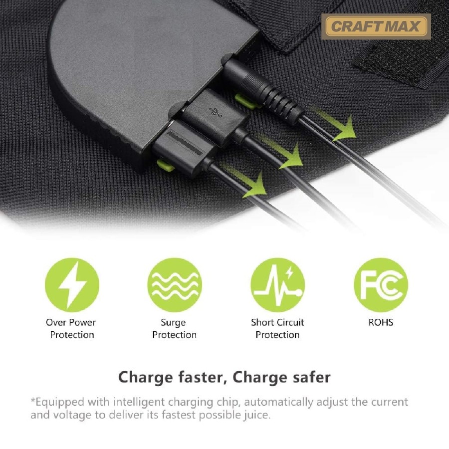 CRAFTMAX-mobiles-faltbares-Solar-Panel-100W-Ladegeraet-fuer-Solargeneratoren-Powerstation-Laptop-Handy-3