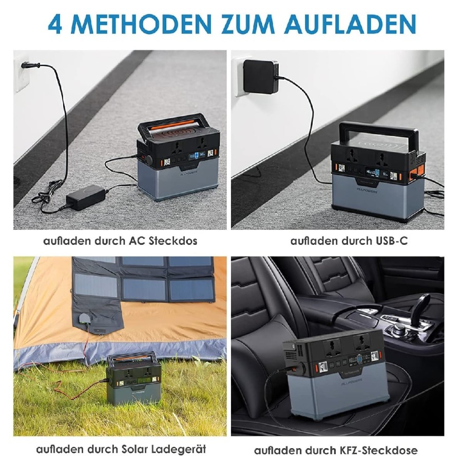 CRAFTMAX-mobile-Powerstation-Generator-288Wh-78000mAh-300W-Batterie-tragbarer-Stromspeicher-Ladegeraet-4
