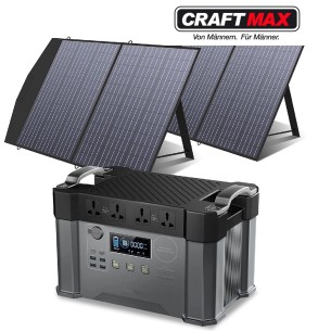 CRAFTMAX-mobile-Powerstation-1500Wh-2000W-AKKU-Solargenerator-230V-Steckdose-4000W-Spitzenwert-1