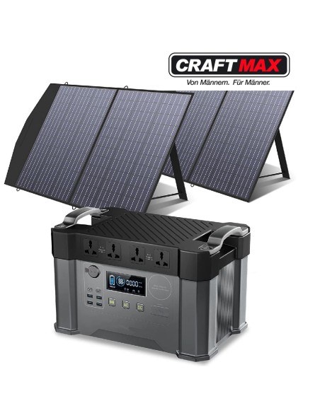 CRAFTMAX-mobile-Powerstation-1500Wh-2000W-AKKU-Solargenerator-230V-Steckdose-4000W-Spitzenwert-1