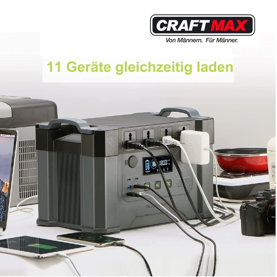 CRAFTMAX-mobile-Powerstation-1500Wh-2000W-AKKU-Solargenerator-230V-Steckdose-4000W-Spitzenwert-3