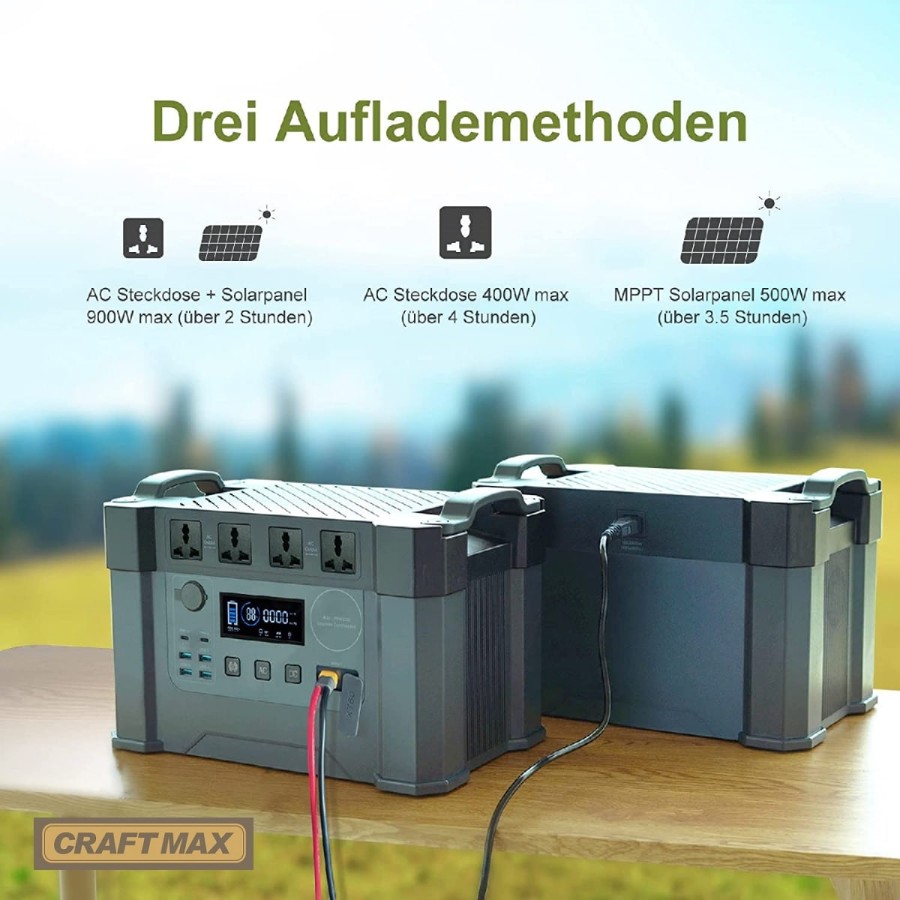 CRAFTMAX-mobile-Powerstation-1500Wh-2000W-AKKU-Solargenerator-230V-Steckdose-4000W-Spitzenwert-5