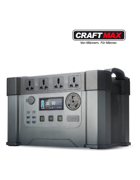 CRAFTMAX-Monster-X-Pro-mobile-Powerstation-1500Wh-mobiler-Stromspeicher-Solargenerator-4x-2400W-AC-Steckdosen-UPS-Funktion-30A-W
