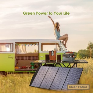 CRAFTMAX-mobiles-faltbares-Solar-Panel-200W-Ladegeraet-fuer-Solargeneratoren-Powerstation-Laptop-Handy-1 2