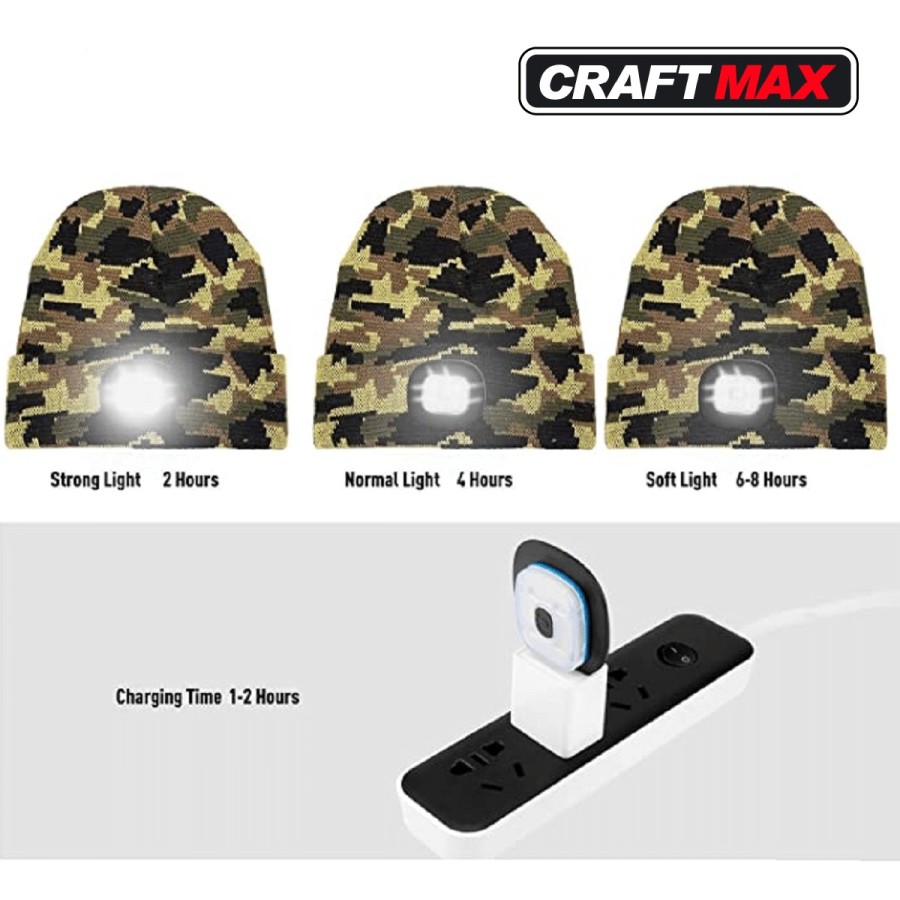 CRAFTMAX-beanie-bap-Warme-Wintermuetze-4fach-LED-Strahler-tarnmuster-1