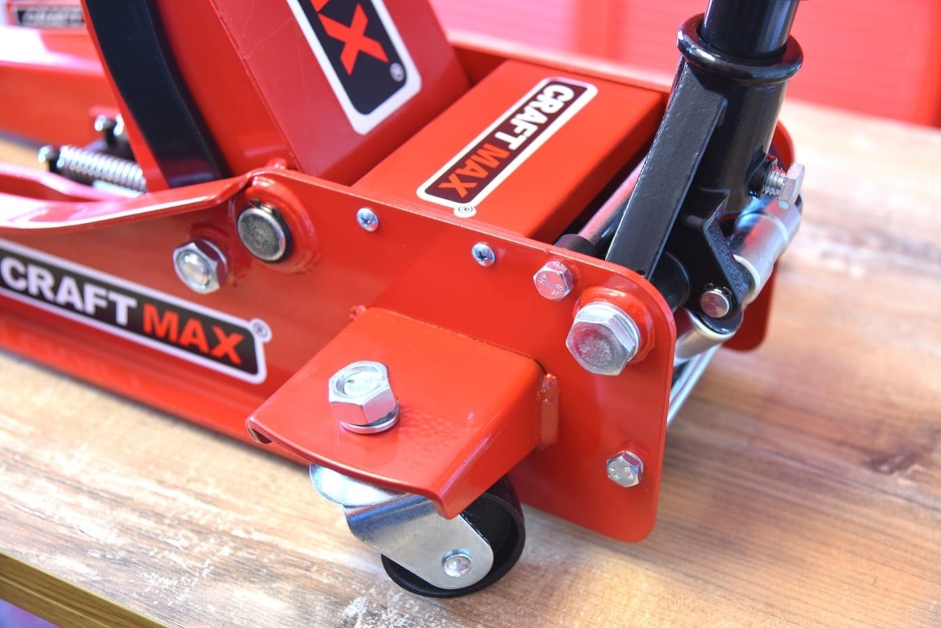 CRAFTMAX-Rangierwagenheber-Doppelkolben-3-Tonnen-rot-2