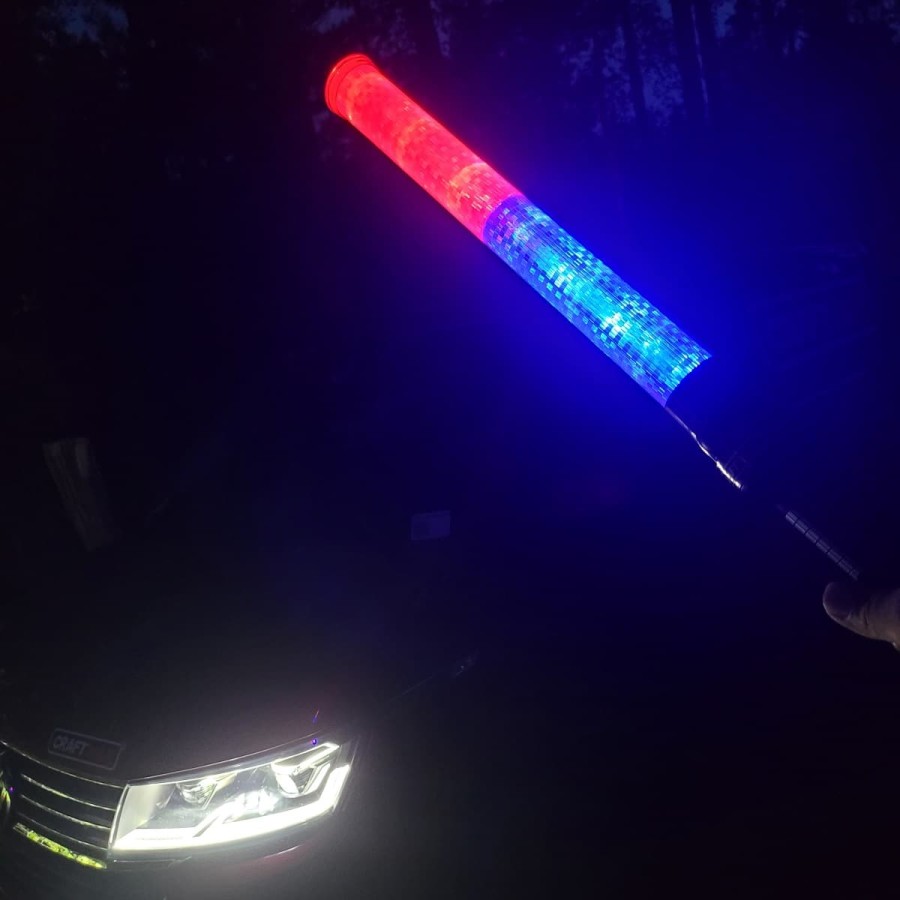 CRAFTMAX-red-blue-flashlight-Schlagstock-Stab-Taschenlampe-mit-roten-blauen-Warn-LED-1