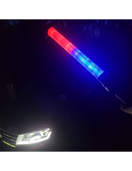 CRAFTMAX-red-blue-flashlight-Schlagstock-Stab-Taschenlampe-mit-roten-blauen-Warn-LED-1