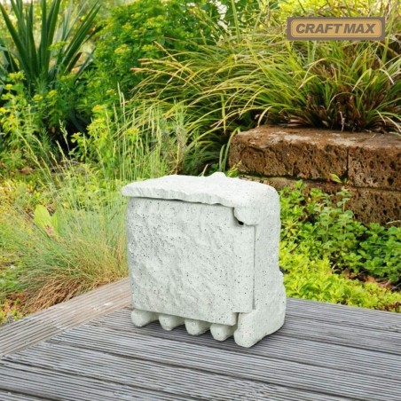 CRAFTMAX-Gartensteckdose-mit-Zeitschaltuhr-in-Steinoptik-1