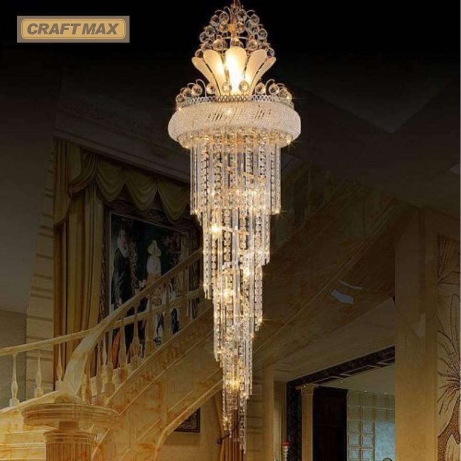 OmanLuxe-Gold-Kristall-Deckenpendelleuchte-29-flammig-260cm-80cm