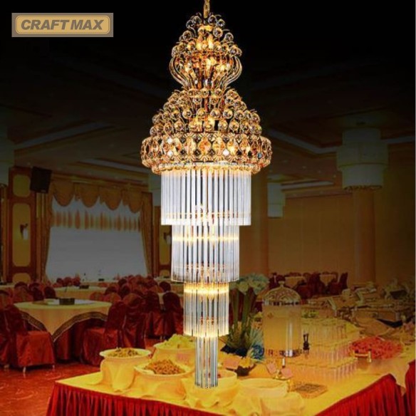CRAFTMAX®-KhalifaLuxe-Gold-Kristall-Deckenpendelleuchte-29-flammig-250x80cm