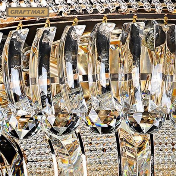 CRAFTMAX®-FujairahLuxe-Gold-Kristall-Deckenbeleuchtung-14-flammig-40x100cm