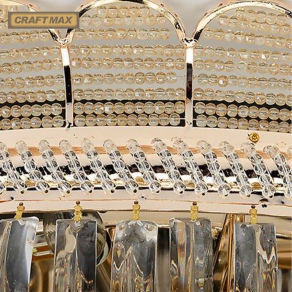 CRAFTMAX®-FujairahLuxe-Gold-Kristall-Palastbeleuchtung-14-flammig-40x100cm